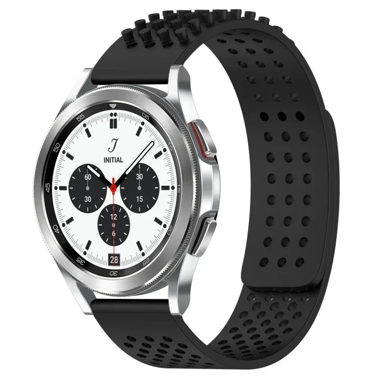 Atmungsaktives Silikonarmband mit 3D-Punkten und 20-mm-Löchern, passend für Samsung Galaxy Watch 4 Classic (42 mm), Samsung Galaxy Watch Active 2 (44 mm) und Samsung Galaxy Watch Active 2 (40 mm).