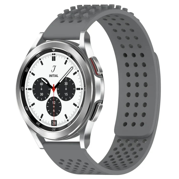 Atmungsaktives Silikonarmband mit 3D-Punkten und 20-mm-Löchern, passend für Samsung Galaxy Watch 4 Classic (42 mm), Samsung Galaxy Watch Active 2 (44 mm) und Samsung Galaxy Watch Active 2 (40 mm).