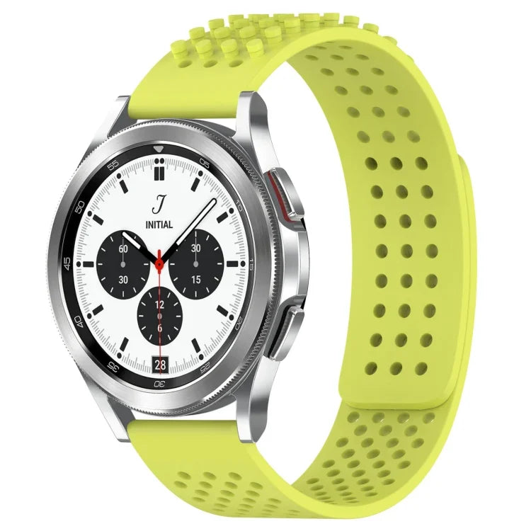 Atmungsaktives Silikonarmband mit 3D-Punkten und 20-mm-Löchern, passend für Samsung Galaxy Watch 4 Classic (42 mm), Samsung Galaxy Watch Active 2 (44 mm) und Samsung Galaxy Watch Active 2 (40 mm).