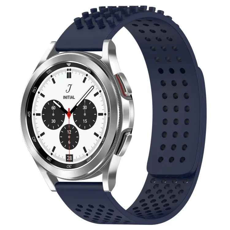 Atmungsaktives Silikonarmband mit 3D-Punkten und 20-mm-Löchern, passend für Samsung Galaxy Watch 4 Classic (42 mm), Samsung Galaxy Watch Active 2 (44 mm) und Samsung Galaxy Watch Active 2 (40 mm).