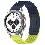 Atmungsaktives Silikonarmband mit 3D-Punkten und 20-mm-Löchern, passend für Samsung Galaxy Watch 4 Classic (42 mm), Samsung Galaxy Watch Active 2 (44 mm) und Samsung Galaxy Watch Active 2 (40 mm).