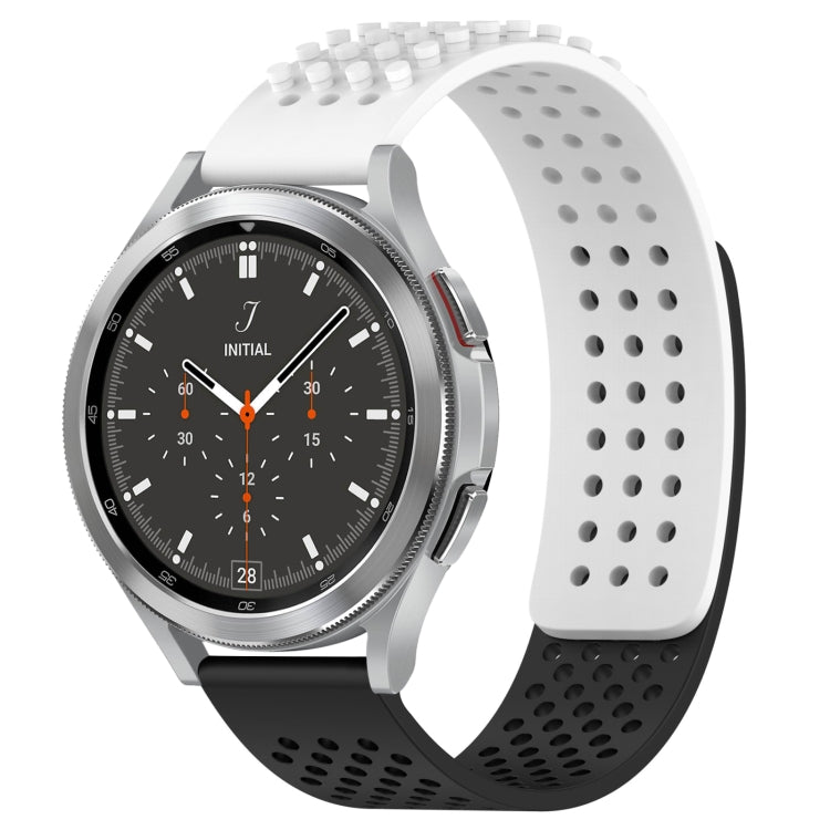 20mm atmungsaktives 3D-Punkte-Silikon-Uhrenarmband mit Löchern, für Samsung Galaxy Watch 4 44mm, für Samsung Galaxy Watch 4 40mm, für Samsung Galaxy Watch 4 Classic 46mm