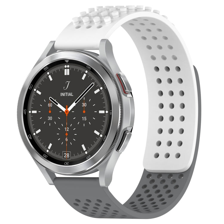 20mm atmungsaktives 3D-Punkte-Silikon-Uhrenarmband mit Löchern, für Samsung Galaxy Watch 4 44mm, für Samsung Galaxy Watch 4 40mm, für Samsung Galaxy Watch 4 Classic 46mm