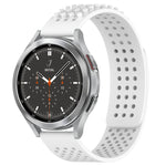 20mm atmungsaktives 3D-Punkte-Silikon-Uhrenarmband mit Löchern, für Samsung Galaxy Watch 4 44mm, für Samsung Galaxy Watch 4 40mm, für Samsung Galaxy Watch 4 Classic 46mm