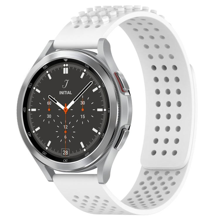 20mm atmungsaktives 3D-Punkte-Silikon-Uhrenarmband mit Löchern, für Samsung Galaxy Watch 4 44mm, für Samsung Galaxy Watch 4 40mm, für Samsung Galaxy Watch 4 Classic 46mm
