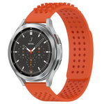 20mm atmungsaktives 3D-Punkte-Silikon-Uhrenarmband mit Löchern, für Samsung Galaxy Watch 4 44mm, für Samsung Galaxy Watch 4 40mm, für Samsung Galaxy Watch 4 Classic 46mm