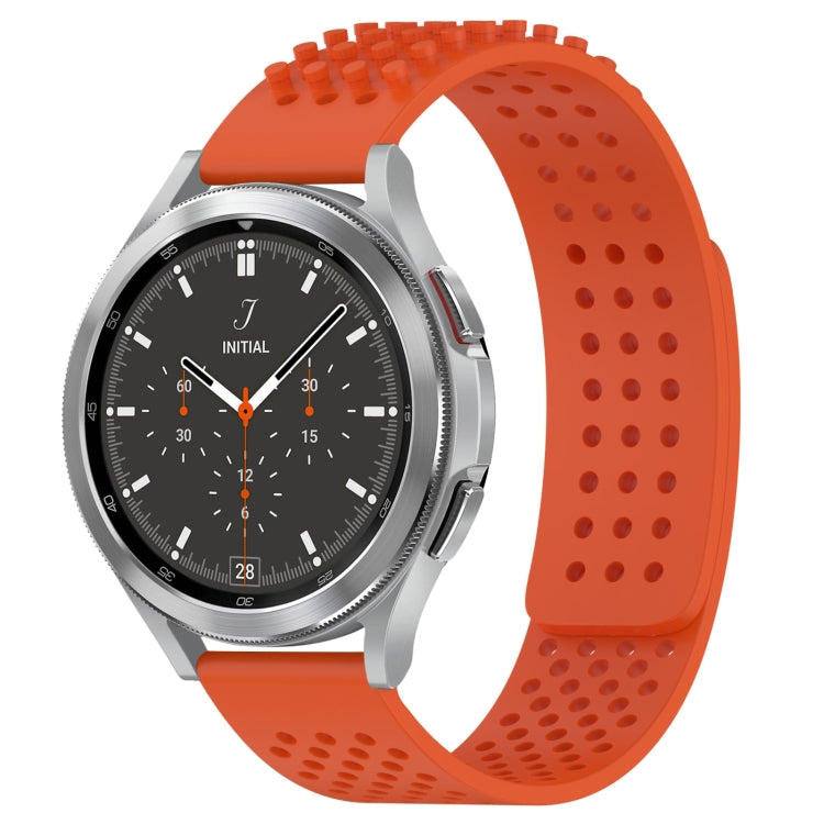 20mm atmungsaktives 3D-Punkte-Silikon-Uhrenarmband mit Löchern, für Samsung Galaxy Watch 4 44mm, für Samsung Galaxy Watch 4 40mm, für Samsung Galaxy Watch 4 Classic 46mm