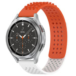 20mm atmungsaktives 3D-Punkte-Silikon-Uhrenarmband mit Löchern, für Samsung Galaxy Watch 4 44mm, für Samsung Galaxy Watch 4 40mm, für Samsung Galaxy Watch 4 Classic 46mm