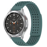 20mm atmungsaktives 3D-Punkte-Silikon-Uhrenarmband mit Löchern, für Samsung Galaxy Watch 4 44mm, für Samsung Galaxy Watch 4 40mm, für Samsung Galaxy Watch 4 Classic 46mm
