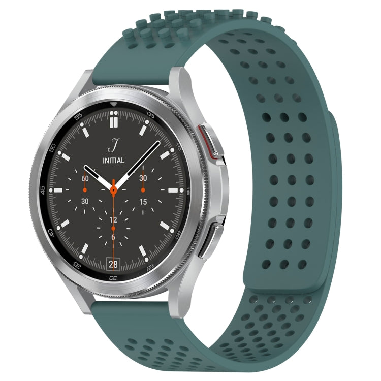 20mm atmungsaktives 3D-Punkte-Silikon-Uhrenarmband mit Löchern, für Samsung Galaxy Watch 4 44mm, für Samsung Galaxy Watch 4 40mm, für Samsung Galaxy Watch 4 Classic 46mm