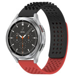20mm atmungsaktives 3D-Punkte-Silikon-Uhrenarmband mit Löchern, für Samsung Galaxy Watch 4 44mm, für Samsung Galaxy Watch 4 40mm, für Samsung Galaxy Watch 4 Classic 46mm