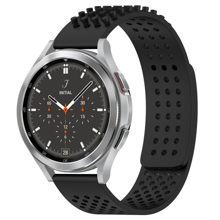 20mm atmungsaktives 3D-Punkte-Silikon-Uhrenarmband mit Löchern, für Samsung Galaxy Watch 4 44mm, für Samsung Galaxy Watch 4 40mm, für Samsung Galaxy Watch 4 Classic 46mm