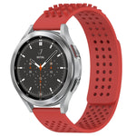 20mm atmungsaktives 3D-Punkte-Silikon-Uhrenarmband mit Löchern, für Samsung Galaxy Watch 4 44mm, für Samsung Galaxy Watch 4 40mm, für Samsung Galaxy Watch 4 Classic 46mm