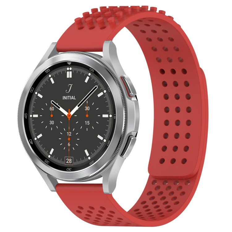 20mm atmungsaktives 3D-Punkte-Silikon-Uhrenarmband mit Löchern, für Samsung Galaxy Watch 4 44mm, für Samsung Galaxy Watch 4 40mm, für Samsung Galaxy Watch 4 Classic 46mm