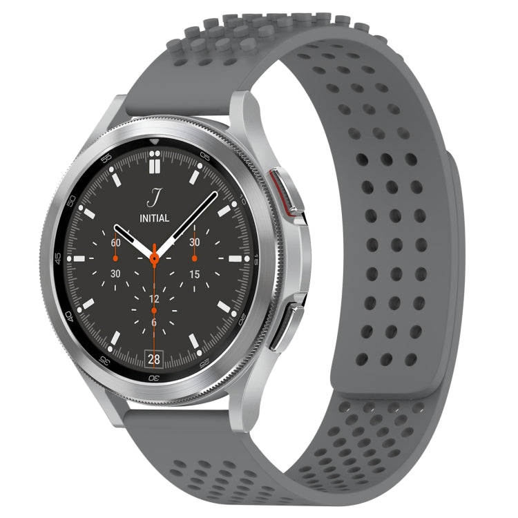 20mm atmungsaktives 3D-Punkte-Silikon-Uhrenarmband mit Löchern, für Samsung Galaxy Watch 4 44mm, für Samsung Galaxy Watch 4 40mm, für Samsung Galaxy Watch 4 Classic 46mm