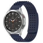 20mm atmungsaktives 3D-Punkte-Silikon-Uhrenarmband mit Löchern, für Samsung Galaxy Watch 4 44mm, für Samsung Galaxy Watch 4 40mm, für Samsung Galaxy Watch 4 Classic 46mm