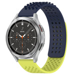 20mm atmungsaktives 3D-Punkte-Silikon-Uhrenarmband mit Löchern, für Samsung Galaxy Watch 4 44mm, für Samsung Galaxy Watch 4 40mm, für Samsung Galaxy Watch 4 Classic 46mm