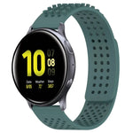 Atmungsaktives Silikonarmband mit 3D-Punkten und 20-mm-Löchern, passend für Samsung Galaxy Watch 4 Classic (42 mm), Samsung Galaxy Watch Active 2 (44 mm) und Samsung Galaxy Watch Active 2 (40 mm).