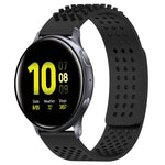 Atmungsaktives Silikonarmband mit 3D-Punkten und 20-mm-Löchern, passend für Samsung Galaxy Watch 4 Classic (42 mm), Samsung Galaxy Watch Active 2 (44 mm) und Samsung Galaxy Watch Active 2 (40 mm).