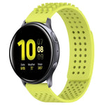 Atmungsaktives Silikonarmband mit 3D-Punkten und 20-mm-Löchern, passend für Samsung Galaxy Watch 4 Classic (42 mm), Samsung Galaxy Watch Active 2 (44 mm) und Samsung Galaxy Watch Active 2 (40 mm).