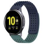 Atmungsaktives Silikonarmband mit 3D-Punkten und 20-mm-Löchern, passend für Samsung Galaxy Watch 4 Classic (42 mm), Samsung Galaxy Watch Active 2 (44 mm) und Samsung Galaxy Watch Active 2 (40 mm).
