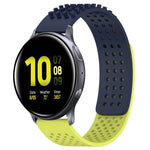 Atmungsaktives Silikonarmband mit 3D-Punkten und 20-mm-Löchern, passend für Samsung Galaxy Watch 4 Classic (42 mm), Samsung Galaxy Watch Active 2 (44 mm) und Samsung Galaxy Watch Active 2 (40 mm).