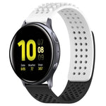 Atmungsaktives Silikonarmband mit 3D-Punkten und 20-mm-Löchern, passend für Samsung Galaxy Watch 4 Classic (42 mm), Samsung Galaxy Watch Active 2 (44 mm) und Samsung Galaxy Watch Active 2 (40 mm).
