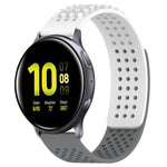 Atmungsaktives Silikonarmband mit 3D-Punkten und 20-mm-Löchern, passend für Samsung Galaxy Watch 4 Classic (42 mm), Samsung Galaxy Watch Active 2 (44 mm) und Samsung Galaxy Watch Active 2 (40 mm).