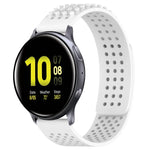 Atmungsaktives Silikonarmband mit 3D-Punkten und 20-mm-Löchern, passend für Samsung Galaxy Watch 4 Classic (42 mm), Samsung Galaxy Watch Active 2 (44 mm) und Samsung Galaxy Watch Active 2 (40 mm).