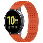 Atmungsaktives Silikonarmband mit 3D-Punkten und 20-mm-Löchern, passend für Samsung Galaxy Watch 4 Classic (42 mm), Samsung Galaxy Watch Active 2 (44 mm) und Samsung Galaxy Watch Active 2 (40 mm).