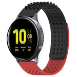 Atmungsaktives Silikonarmband mit 3D-Punkten und 20-mm-Löchern, passend für Samsung Galaxy Watch 4 Classic (42 mm), Samsung Galaxy Watch Active 2 (44 mm) und Samsung Galaxy Watch Active 2 (40 mm).