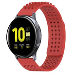 Atmungsaktives Silikonarmband mit 3D-Punkten und 20-mm-Löchern, passend für Samsung Galaxy Watch 4 Classic (42 mm), Samsung Galaxy Watch Active 2 (44 mm) und Samsung Galaxy Watch Active 2 (40 mm).