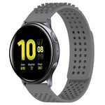 Atmungsaktives Silikonarmband mit 3D-Punkten und 20-mm-Löchern, passend für Samsung Galaxy Watch 4 Classic (42 mm), Samsung Galaxy Watch Active 2 (44 mm) und Samsung Galaxy Watch Active 2 (40 mm).