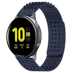 Atmungsaktives Silikonarmband mit 3D-Punkten und 20-mm-Löchern, passend für Samsung Galaxy Watch 4 Classic (42 mm), Samsung Galaxy Watch Active 2 (44 mm) und Samsung Galaxy Watch Active 2 (40 mm).