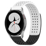20mm atmungsaktives 3D-Punkte-Silikon-Uhrenarmband mit Löchern, für Samsung Galaxy Watch 4 44mm, für Samsung Galaxy Watch 4 40mm, für Samsung Galaxy Watch 4 Classic 46mm