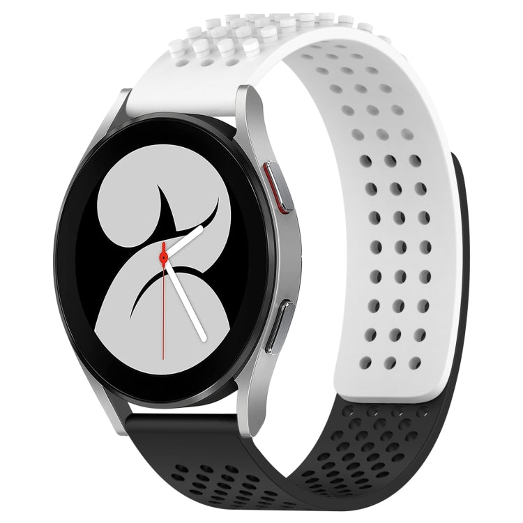 20mm atmungsaktives 3D-Punkte-Silikon-Uhrenarmband mit Löchern, für Samsung Galaxy Watch 4 44mm, für Samsung Galaxy Watch 4 40mm, für Samsung Galaxy Watch 4 Classic 46mm