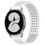 20mm atmungsaktives 3D-Punkte-Silikon-Uhrenarmband mit Löchern, für Samsung Galaxy Watch 4 44mm, für Samsung Galaxy Watch 4 40mm, für Samsung Galaxy Watch 4 Classic 46mm