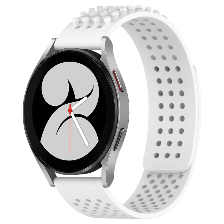 20mm atmungsaktives 3D-Punkte-Silikon-Uhrenarmband mit Löchern, für Samsung Galaxy Watch 4 44mm, für Samsung Galaxy Watch 4 40mm, für Samsung Galaxy Watch 4 Classic 46mm