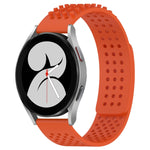20mm atmungsaktives 3D-Punkte-Silikon-Uhrenarmband mit Löchern, für Samsung Galaxy Watch 4 44mm, für Samsung Galaxy Watch 4 40mm, für Samsung Galaxy Watch 4 Classic 46mm