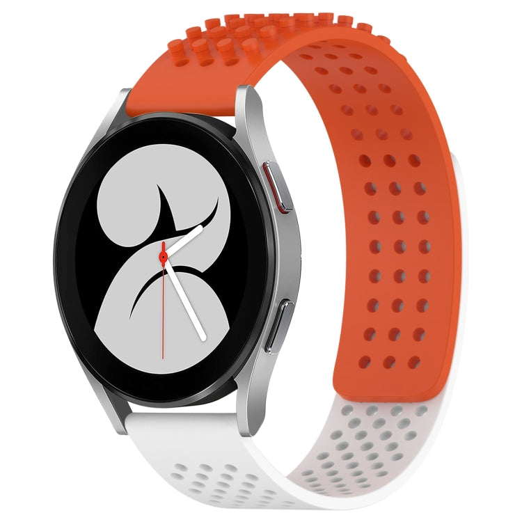 20mm atmungsaktives 3D-Punkte-Silikon-Uhrenarmband mit Löchern, für Samsung Galaxy Watch 4 44mm, für Samsung Galaxy Watch 4 40mm, für Samsung Galaxy Watch 4 Classic 46mm