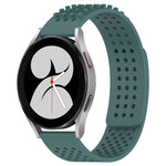 20mm atmungsaktives 3D-Punkte-Silikon-Uhrenarmband mit Löchern, für Samsung Galaxy Watch 4 44mm, für Samsung Galaxy Watch 4 40mm, für Samsung Galaxy Watch 4 Classic 46mm