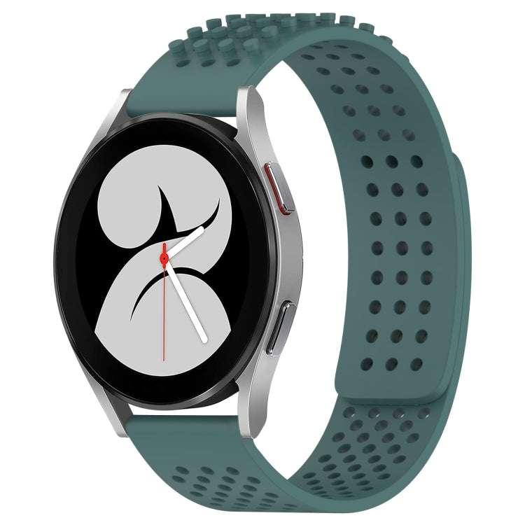 20mm atmungsaktives 3D-Punkte-Silikon-Uhrenarmband mit Löchern, für Samsung Galaxy Watch 4 44mm, für Samsung Galaxy Watch 4 40mm, für Samsung Galaxy Watch 4 Classic 46mm