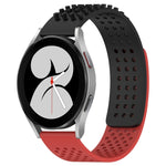 20mm atmungsaktives 3D-Punkte-Silikon-Uhrenarmband mit Löchern, für Samsung Galaxy Watch 4 44mm, für Samsung Galaxy Watch 4 40mm, für Samsung Galaxy Watch 4 Classic 46mm