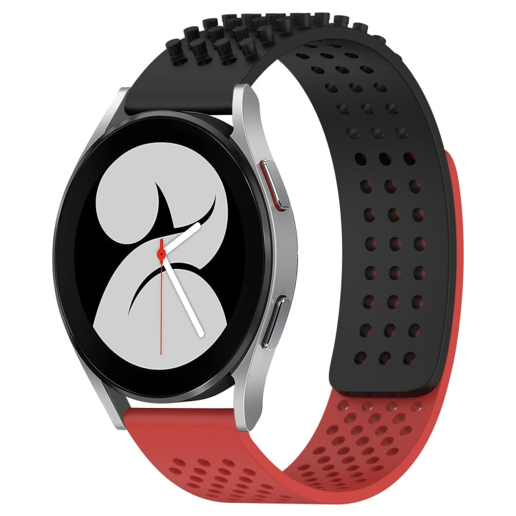 20mm atmungsaktives 3D-Punkte-Silikon-Uhrenarmband mit Löchern, für Samsung Galaxy Watch 4 44mm, für Samsung Galaxy Watch 4 40mm, für Samsung Galaxy Watch 4 Classic 46mm