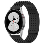 20mm atmungsaktives 3D-Punkte-Silikon-Uhrenarmband mit Löchern, für Samsung Galaxy Watch 4 44mm, für Samsung Galaxy Watch 4 40mm, für Samsung Galaxy Watch 4 Classic 46mm