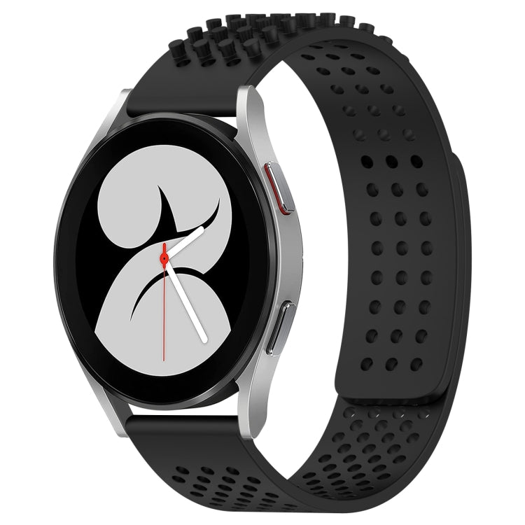 20mm atmungsaktives 3D-Punkte-Silikon-Uhrenarmband mit Löchern, für Samsung Galaxy Watch 4 44mm, für Samsung Galaxy Watch 4 40mm, für Samsung Galaxy Watch 4 Classic 46mm