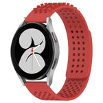 20mm atmungsaktives 3D-Punkte-Silikon-Uhrenarmband mit Löchern, für Samsung Galaxy Watch 4 44mm, für Samsung Galaxy Watch 4 40mm, für Samsung Galaxy Watch 4 Classic 46mm