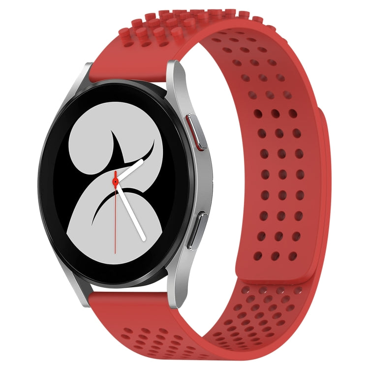 20mm atmungsaktives 3D-Punkte-Silikon-Uhrenarmband mit Löchern, für Samsung Galaxy Watch 4 44mm, für Samsung Galaxy Watch 4 40mm, für Samsung Galaxy Watch 4 Classic 46mm