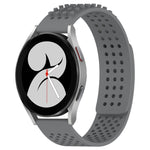 20mm atmungsaktives 3D-Punkte-Silikon-Uhrenarmband mit Löchern, für Samsung Galaxy Watch 4 44mm, für Samsung Galaxy Watch 4 40mm, für Samsung Galaxy Watch 4 Classic 46mm