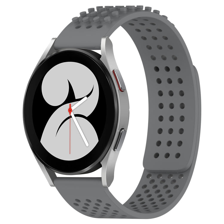 20mm atmungsaktives 3D-Punkte-Silikon-Uhrenarmband mit Löchern, für Samsung Galaxy Watch 4 44mm, für Samsung Galaxy Watch 4 40mm, für Samsung Galaxy Watch 4 Classic 46mm